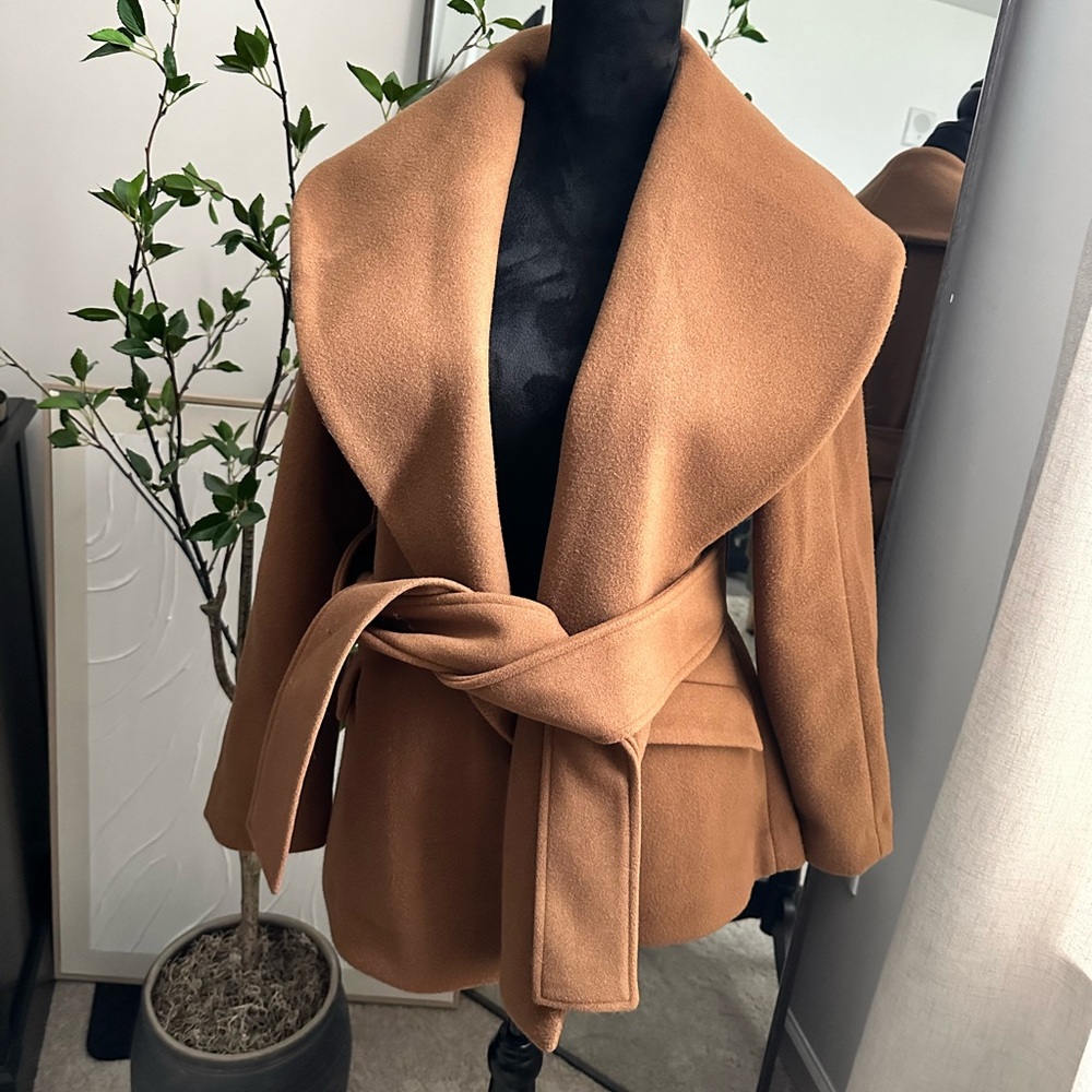 NWT. Express Shawl neck wrap coat. - Picture 3 of 9